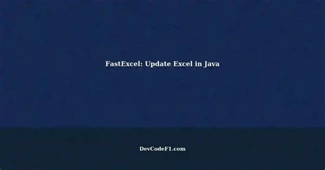 java fastexcel